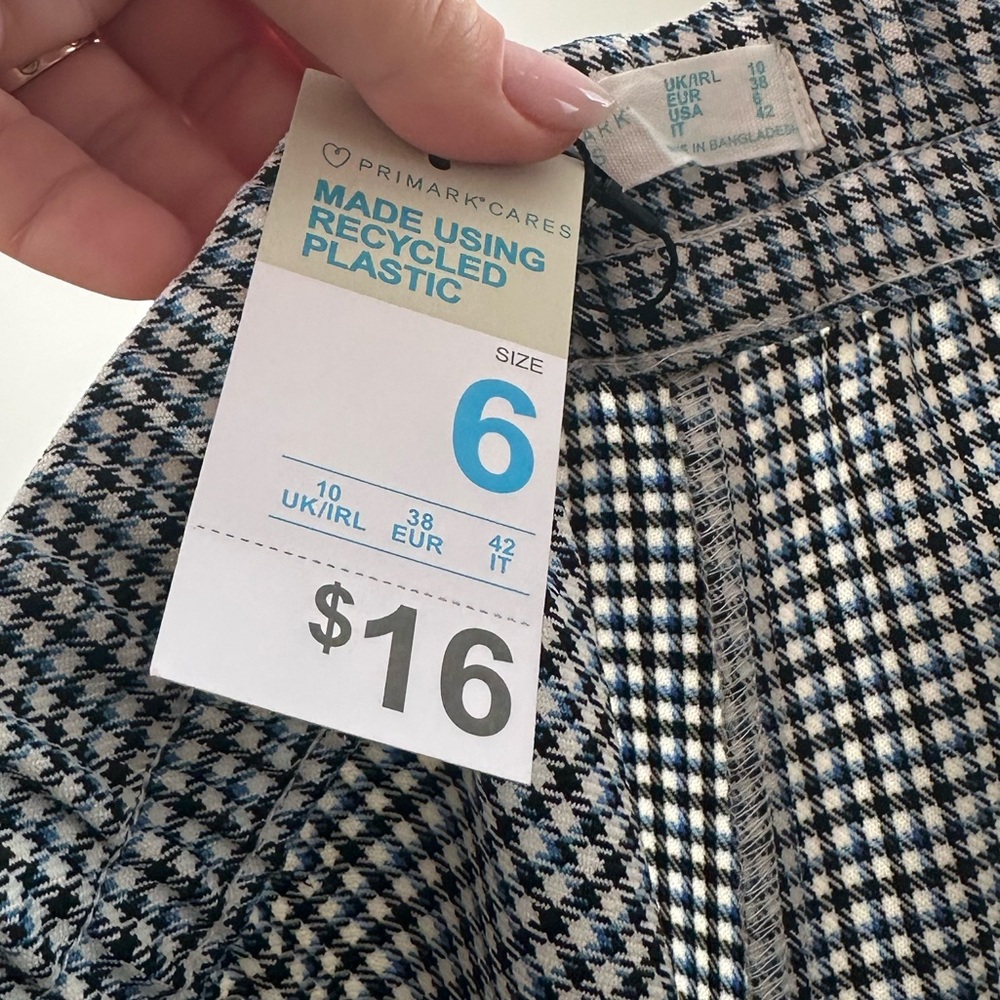Houndstooth Pattern Slacks With Pockets - Picture 13 of 13